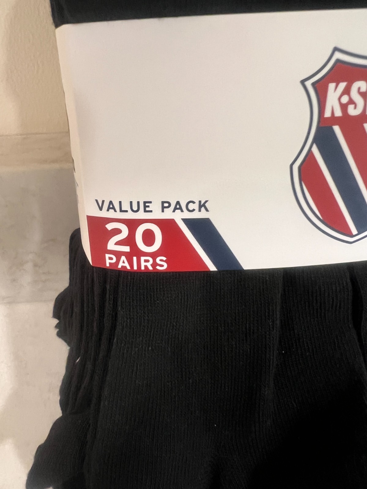 Men’s K.Swiss 20 Pairs Low Cut Lightweight Socks Shoe Size 6-12.5 BLACK New