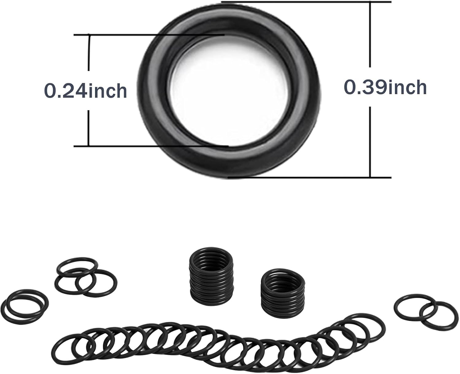 Wacky Worms O-Rings 300PCS for Wacky Rigging Senko & Stick Soft Baits - Silicone