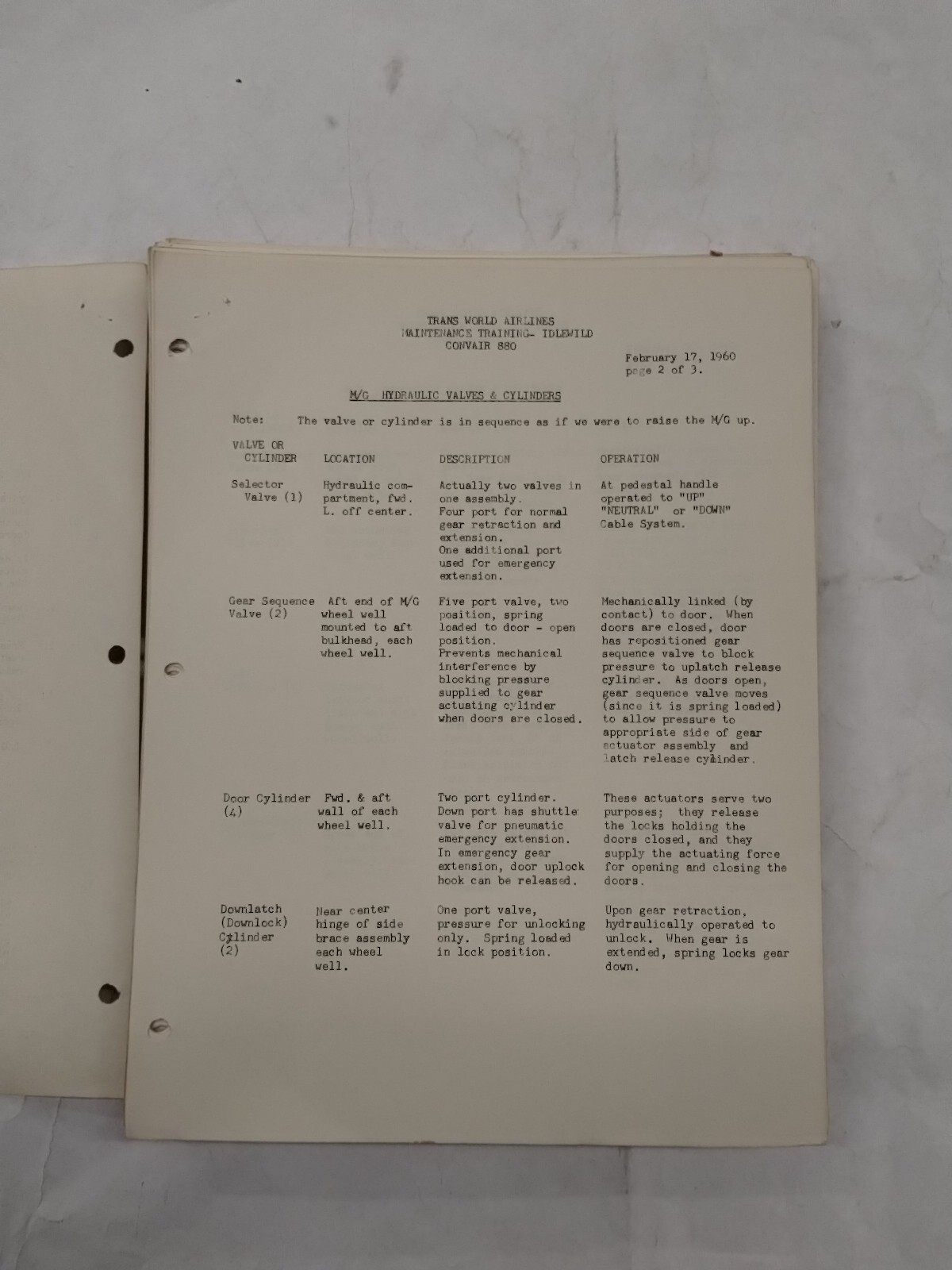 Trans World Airlines Convair 880 Maintenance Study Guide-Original
