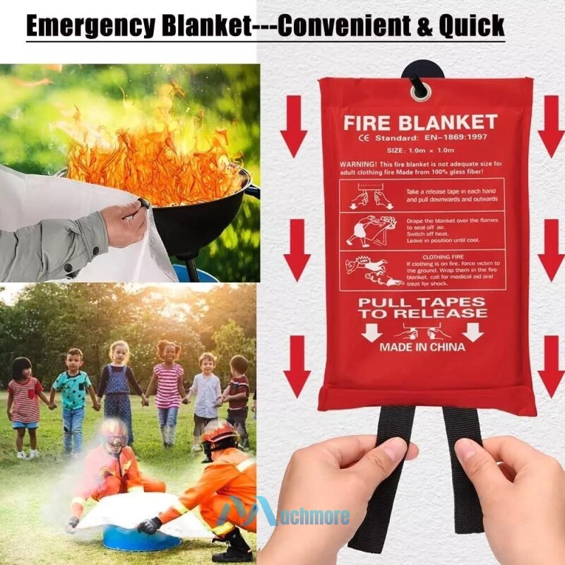NEW 2-Pack Large Fire Blanket Fireproof For Home Kitchen Office Emergency Safety