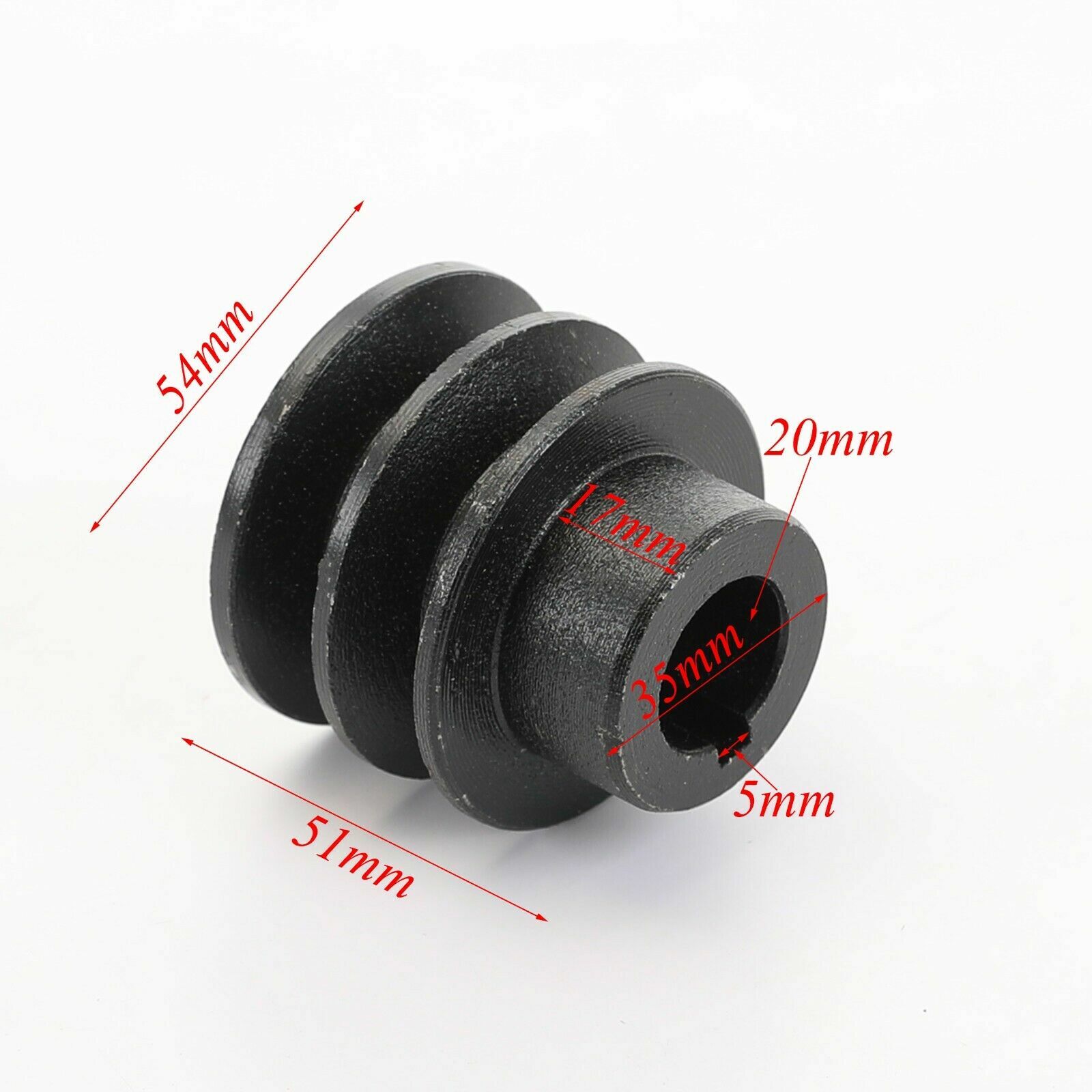 Double Groove V-Belt Pulley for 20mm Bore Shaft 168F/170F Gas Engine GX110 GX120