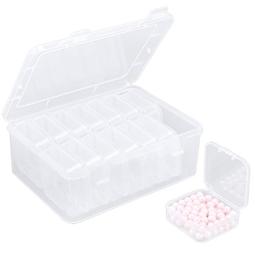 Bead Storage Containers, Bead Organizers and Storage with 14 Grids-1PCS Clear