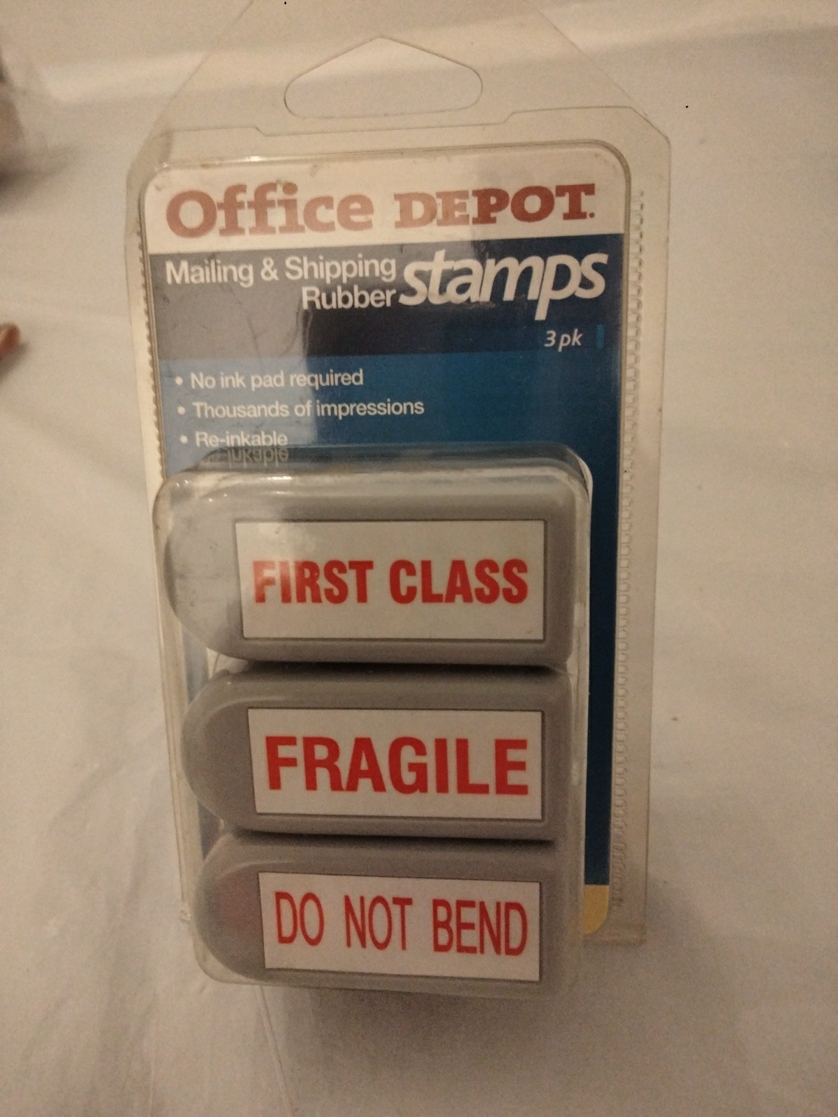 Office Depot Mailing And Shipping Rubber Stamps 2002 New