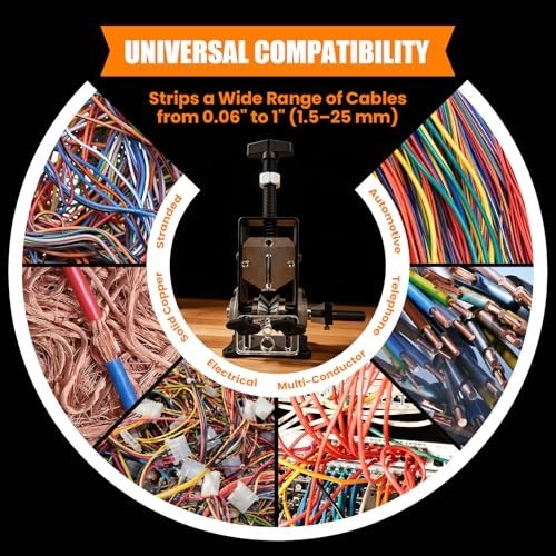 Manual Wire Stripper Machine 0.06 to 1 Inch 1.5-25mm Copper Scrap Cable