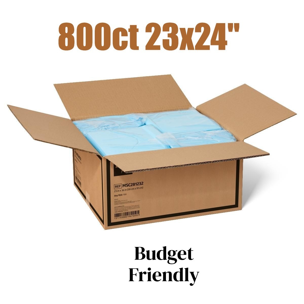 800 Pads 23x24" Economy Multi Layer Adult Incontinence Under Pads UNDER .20ȼ ea.