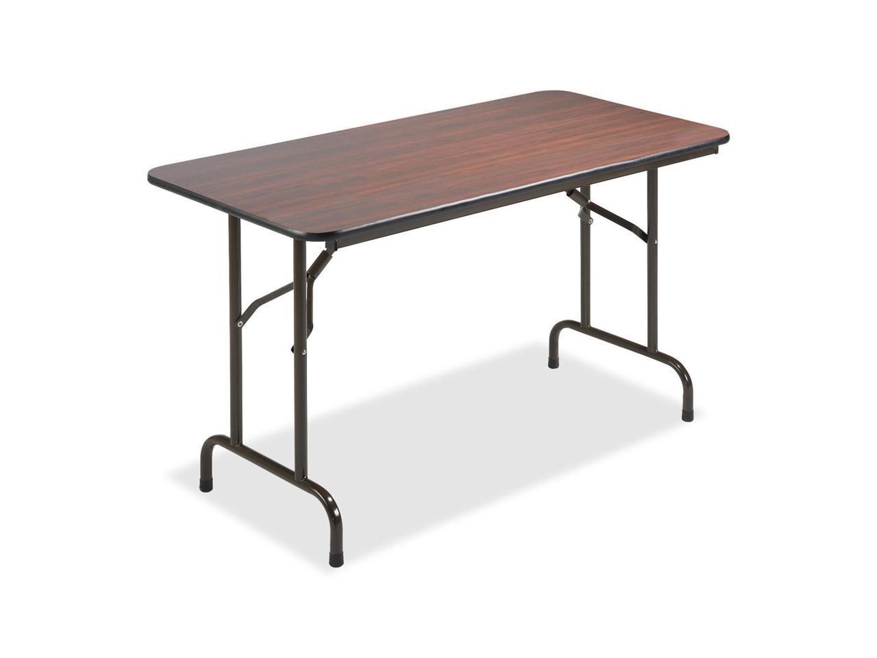 Folding Table, 48"x24"x29", Mahogany