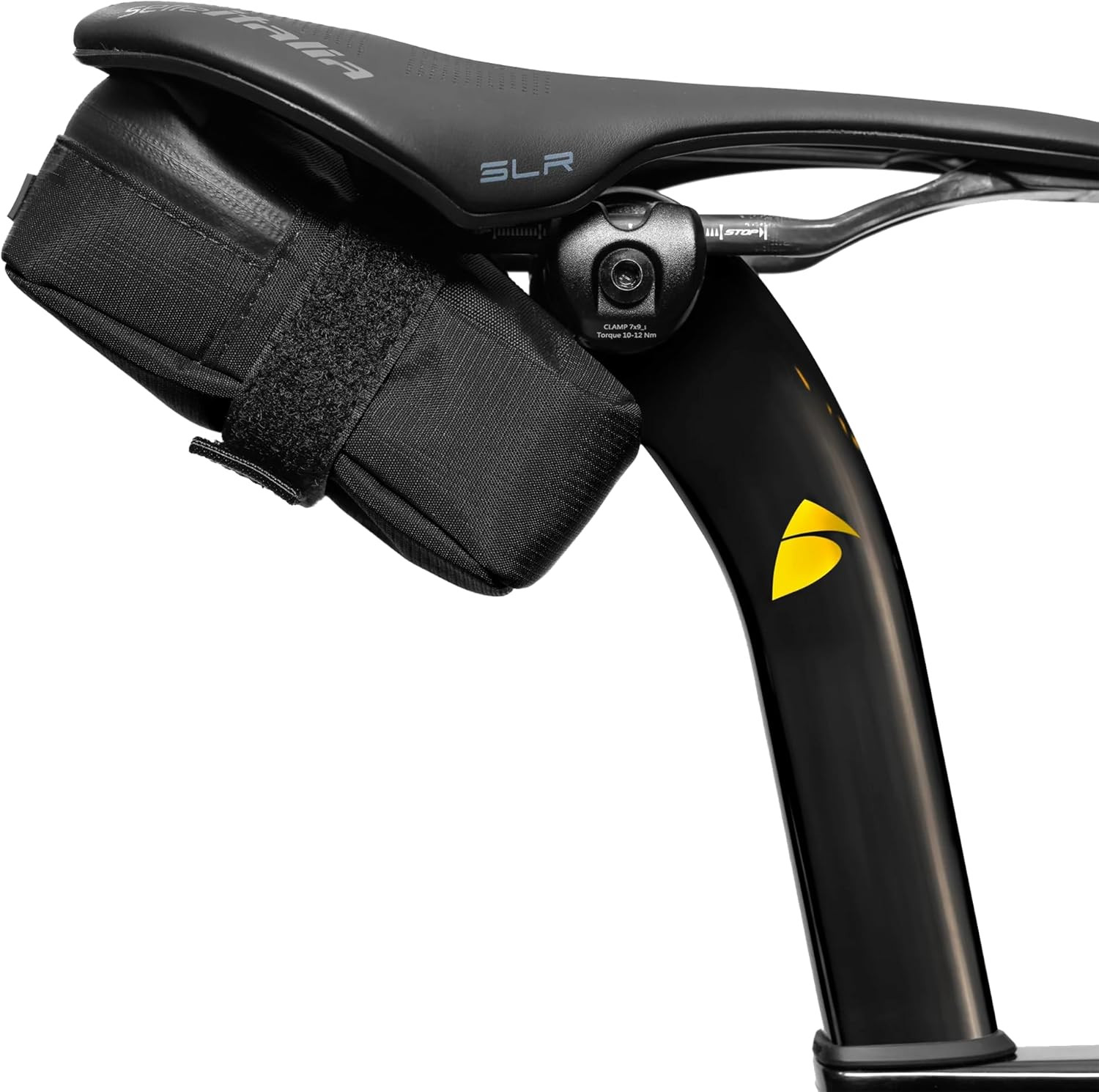 ALMSTHRE Signature Bike Saddle Bag – Midnight Black | 0.5L Bike Seat Bag (3" x 5