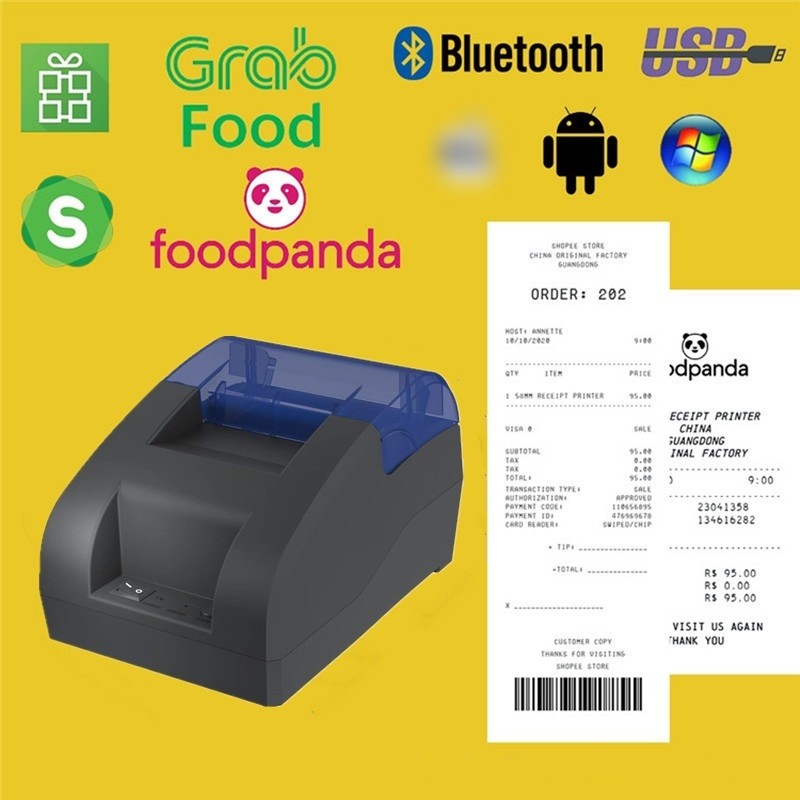 Desktop Bluetooth-compatible Wireless Thermal Portable Printer Receipt Bill POS