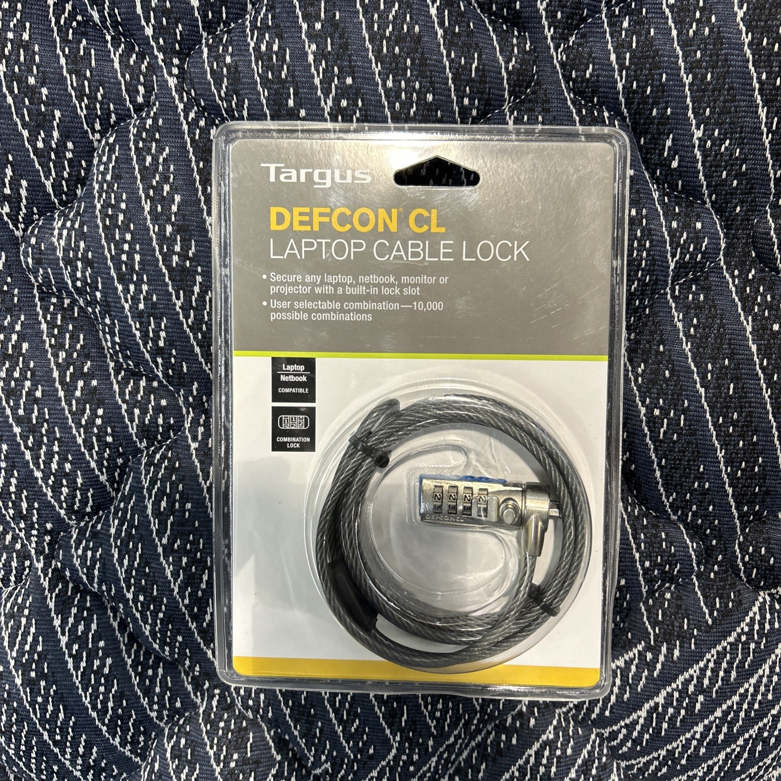 Targus - DEFCON CL Laptop Cable Lock. 6.5 Feet With Combination Lock