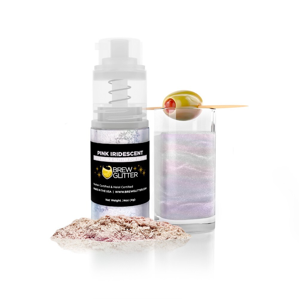 Brew Glitter - Pink Iridescent (4g 1x Pump) | Edible Glitter for Cakes