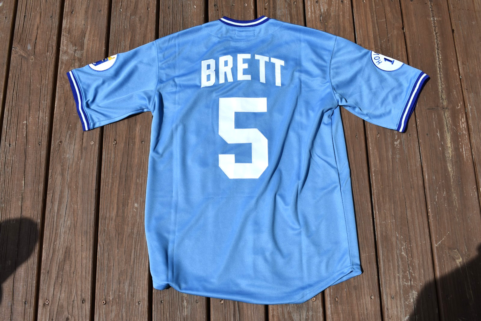 New George Brett Kansas City Royals Baby Blue Baseball Jersey Adult Men's Medium