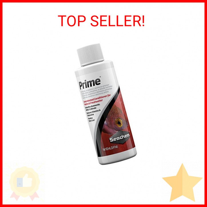 Seachem Prime Fresh and Saltwater Conditioner - Chemical Remover and Detoxifier