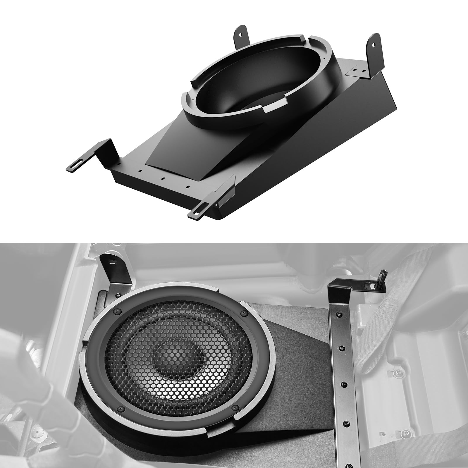 10" Under Seat Speaker Pods for 2024-2025 Can-Am Maverick R, Underseat Speake...