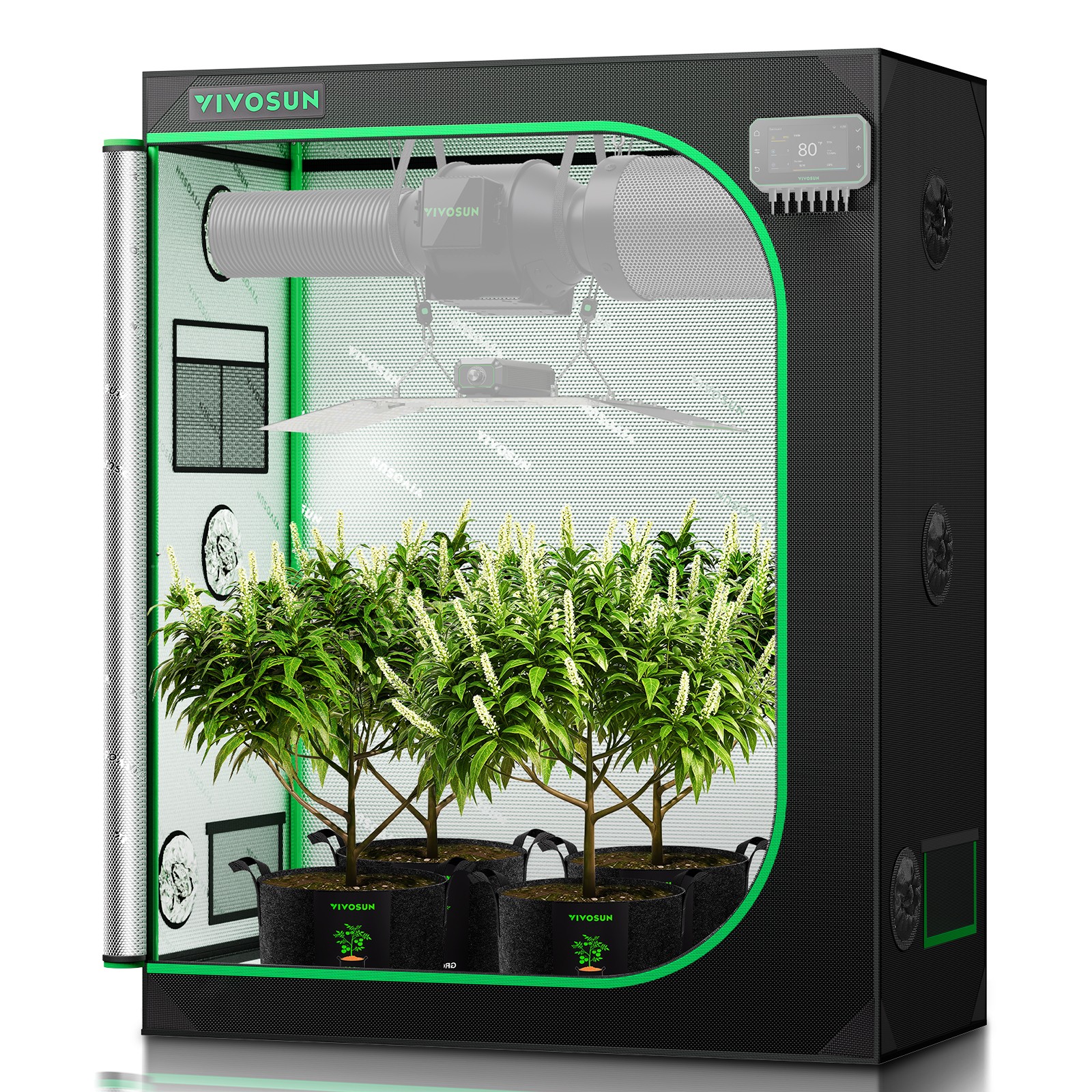 VIVOSUN 1680D Indoor Grow Tent 4'x2' Non toxic Mylar Room Reflective 48"X24"X60"