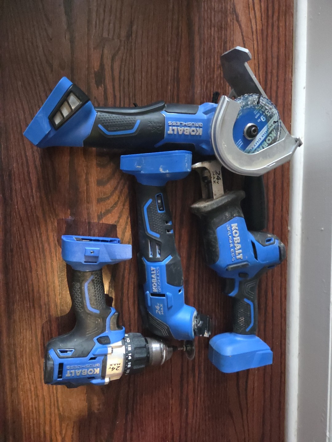 Lot Of 4 Kobalt Drill Oscilating Multisaw Reciprocating Saw And Wood Saw: USED