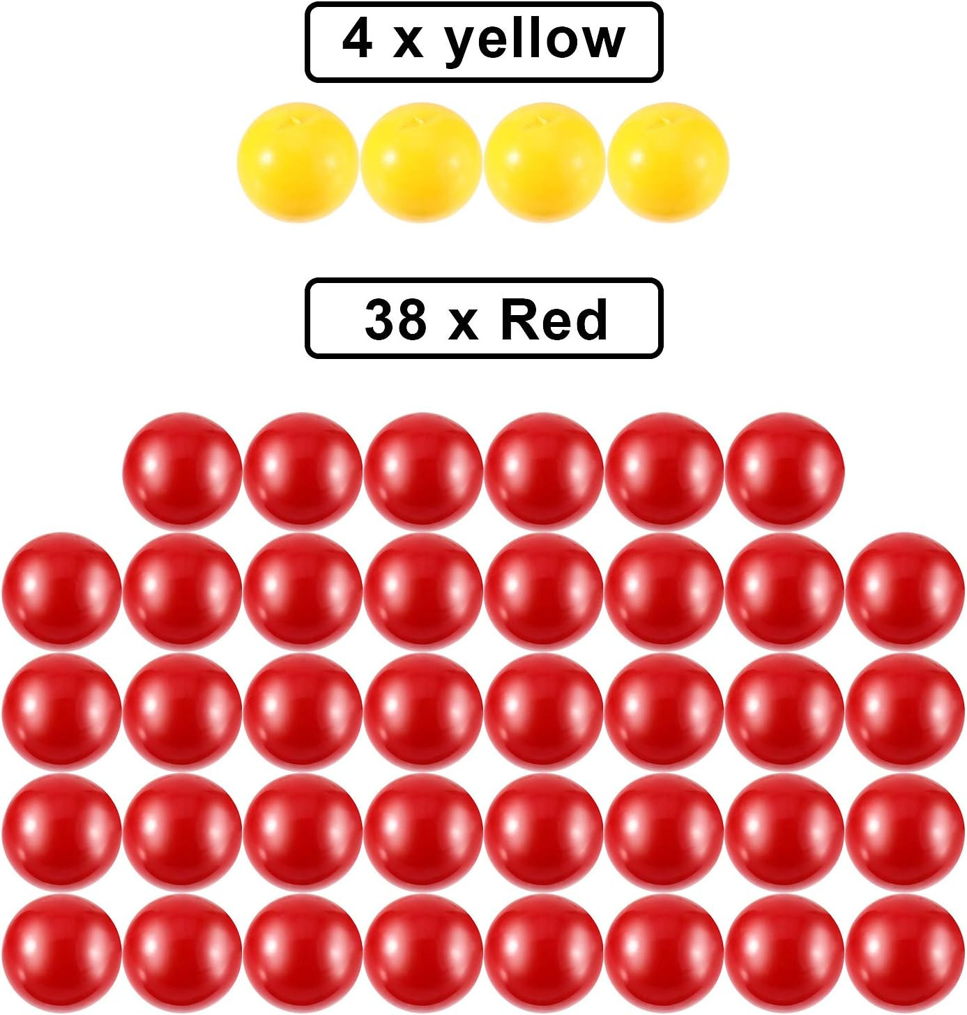 Gejoy 42 Pieces Game Replacement Marbles 2 Sets Game Replacement Balls Compatibl