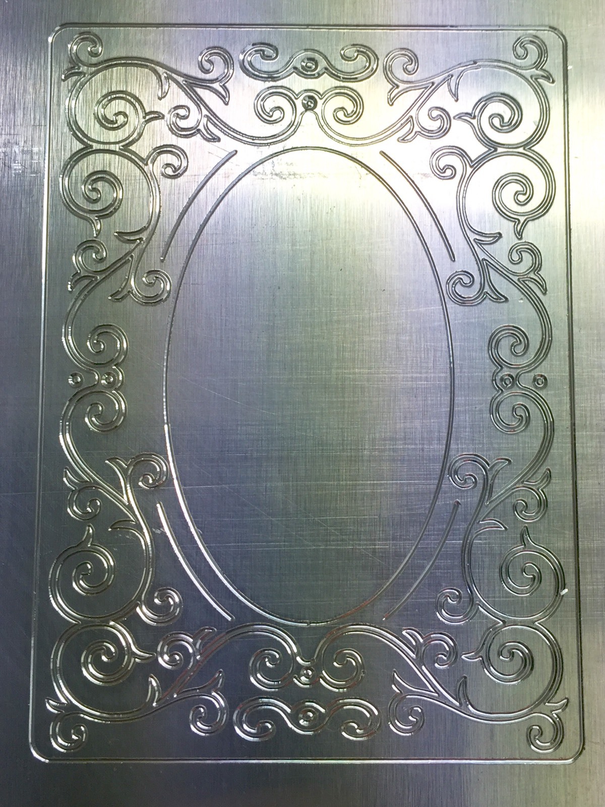 MASTER HEIRLOOM SCROLL WORK SOLID BRASS ENGRAVING PLATE FOR NEW HERMES FONT TRAY