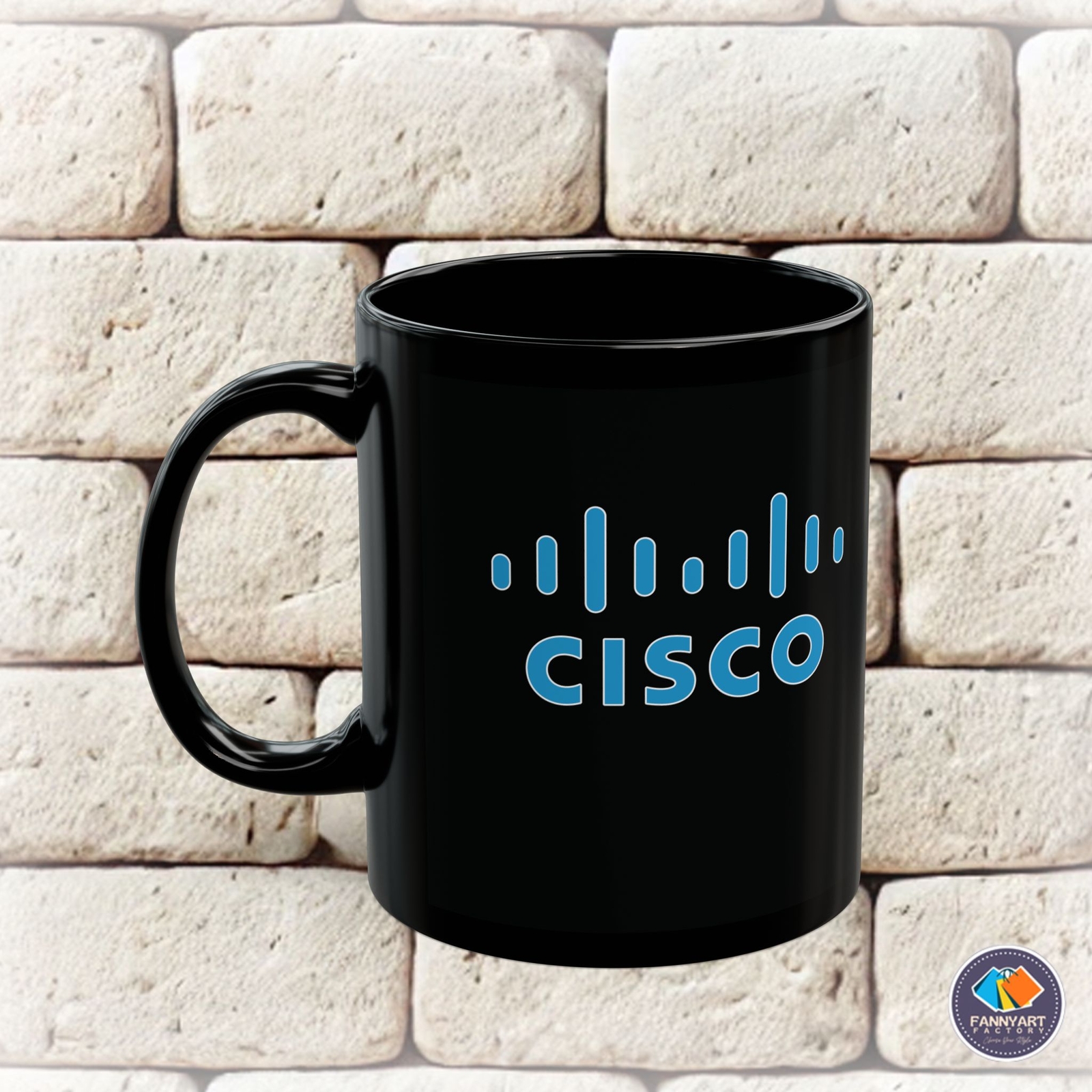 Cisco Logo Premium Black Coffee Mug