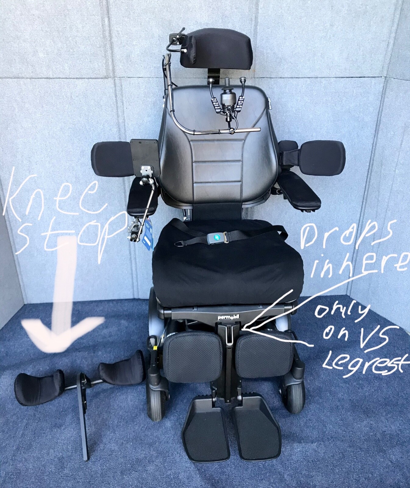 NEW: Permobil VS KNEESTOP for F5VS Stander, others. Brand New Dealer Stock.