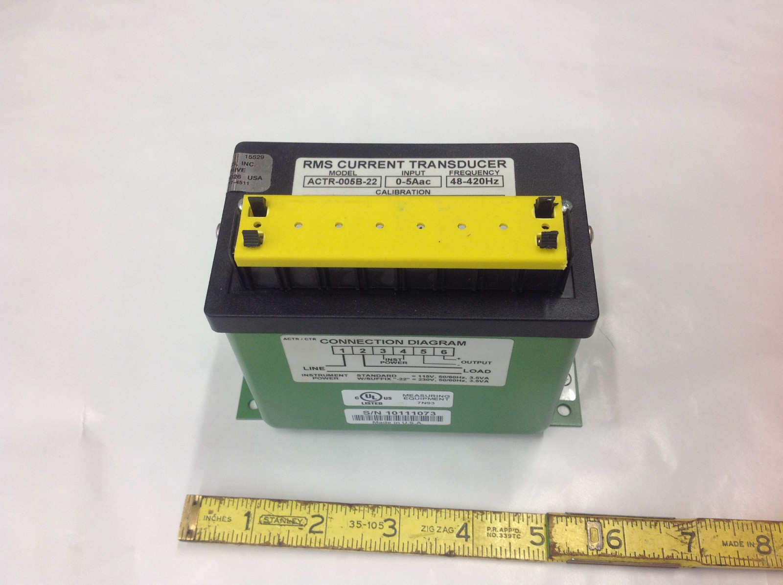 Ohio Semitronics ACTR-005B-22 RMS Current Transducer 0-5Aac IN 0-1mAdc OUT, 230V