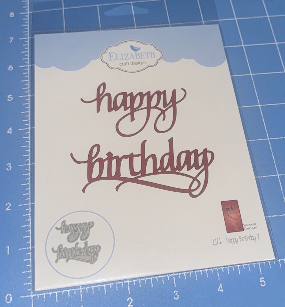 Elizabeth Craft Designs Happy Birthday 2 Steel Cutting Die #1161 Sealed New