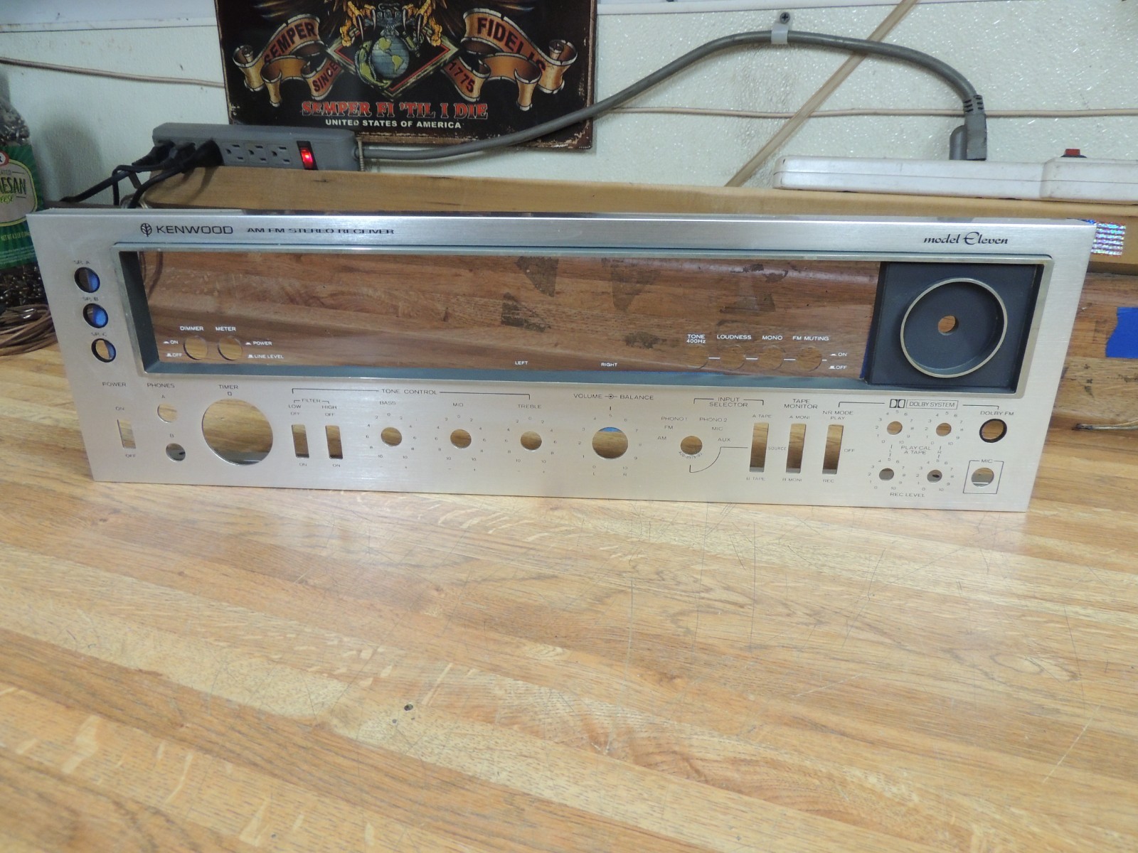 Kenwood Model Eleven   Front Panel Assy & Plastic Insert   A20-0979-03