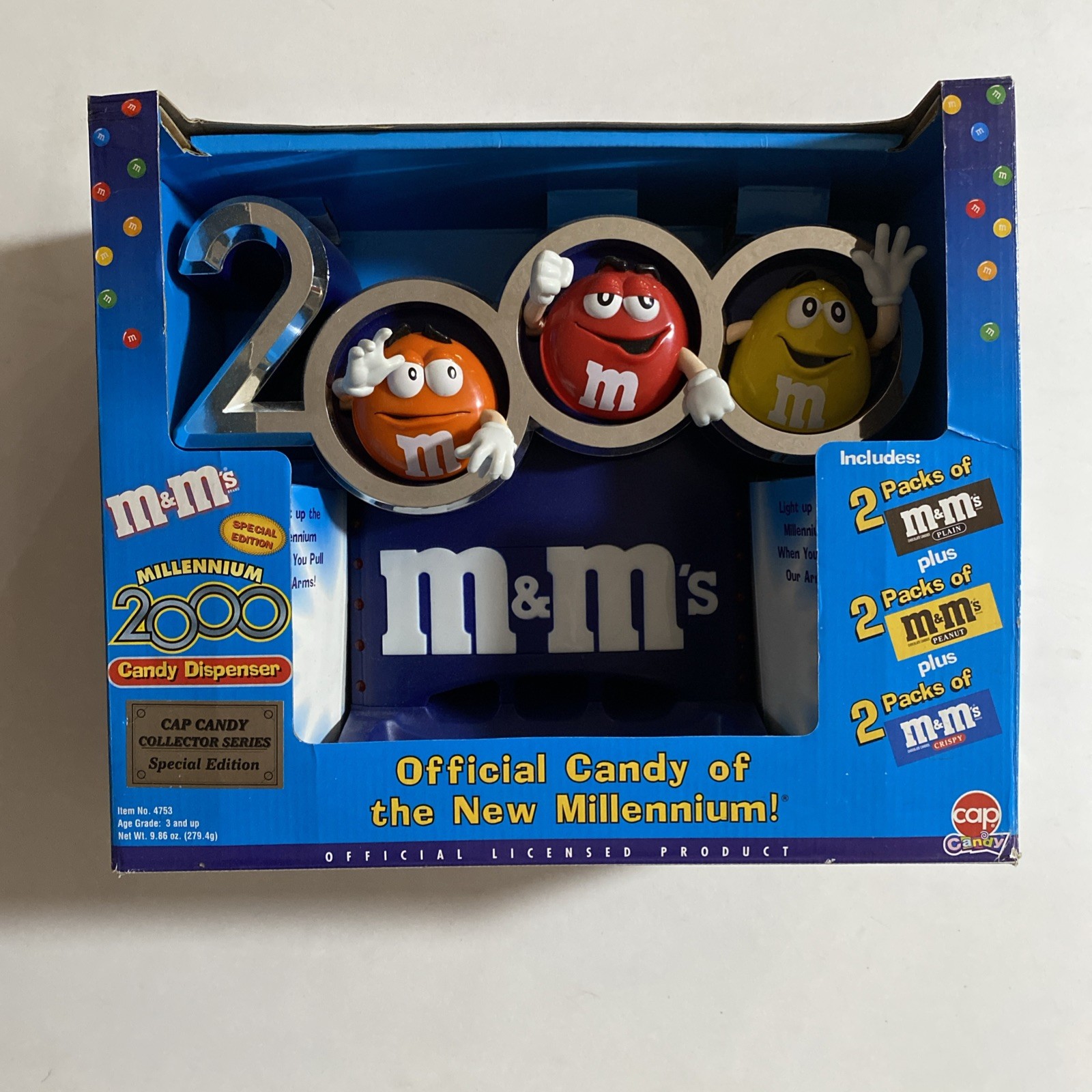 M & M's Millennium 2000 Candy Dispenser Never Opened!