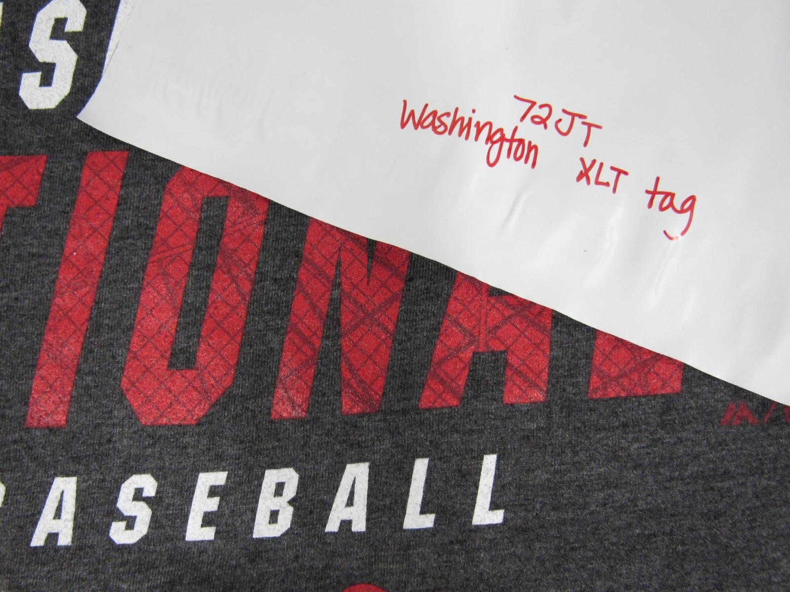Washington Nationals Mens Big & Tall Sizes XL-2XL-3XL-4XL Majestic Gray Shirt