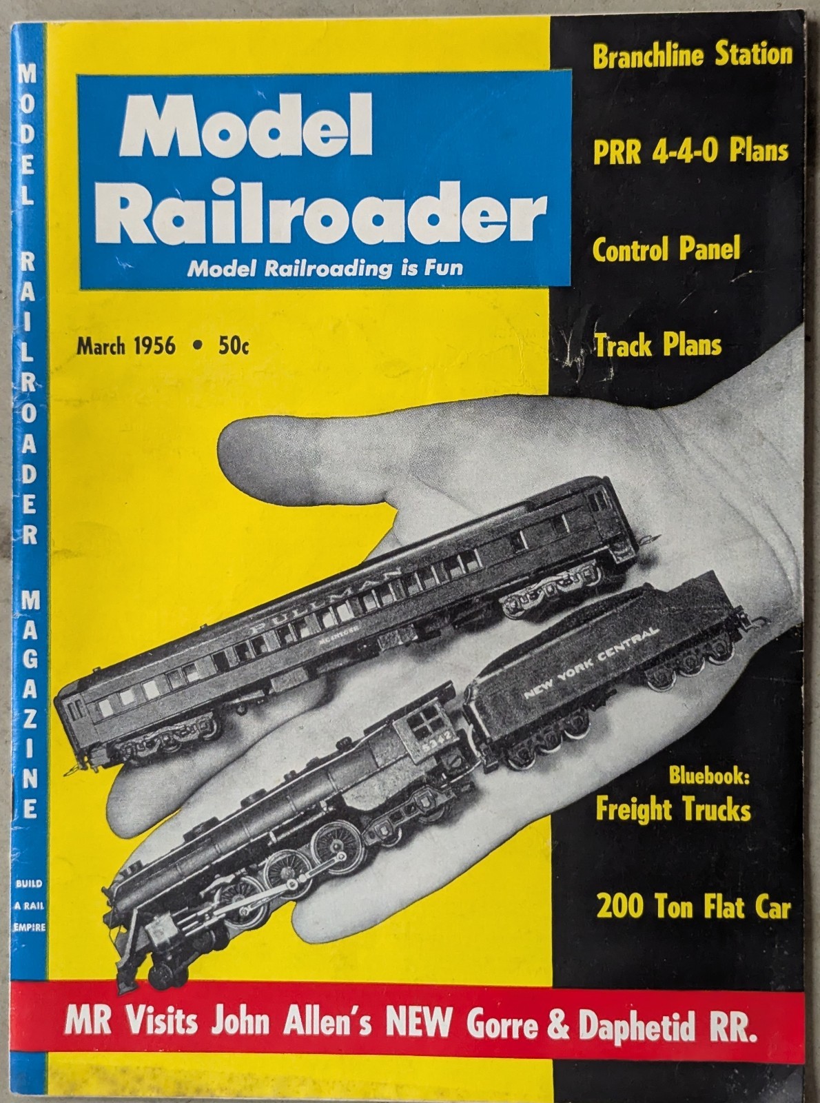 ***VINTAGE MARCH 1956 MODEL RAILROADER MAGAZINE***