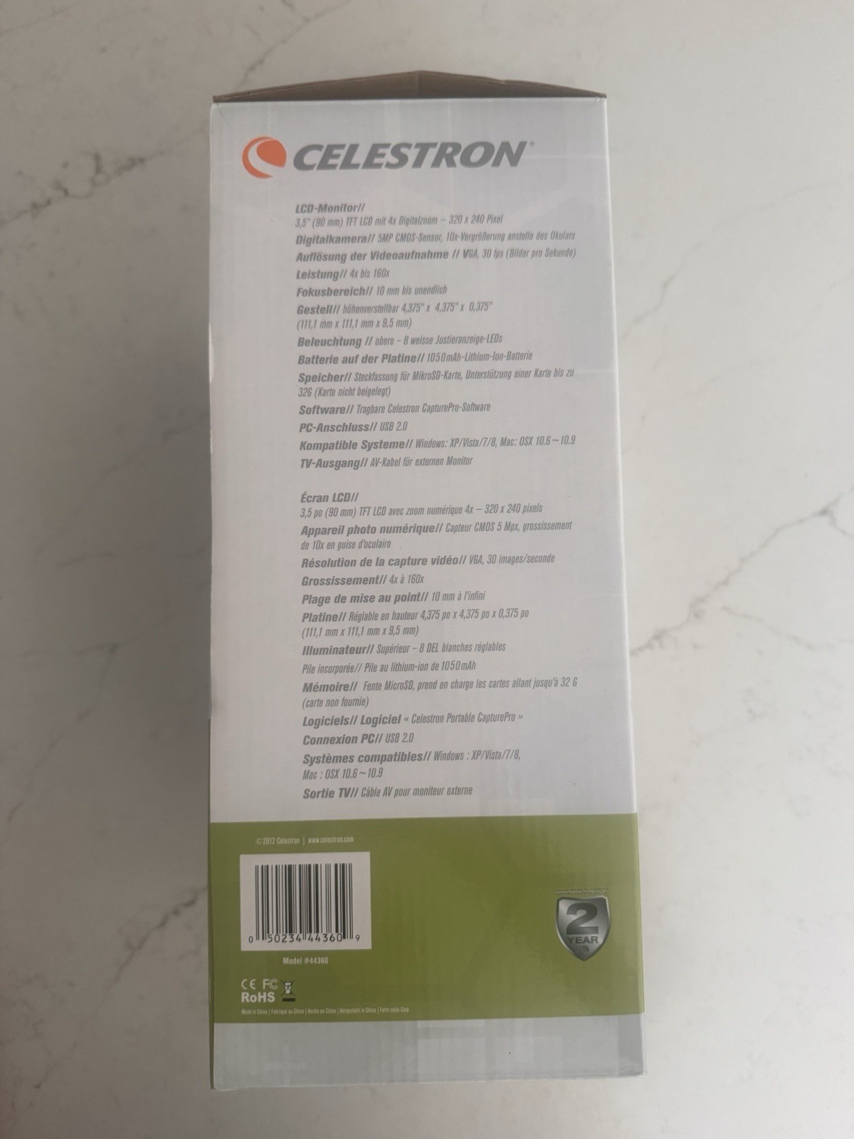 Celestron 5 MP InfiniView LCD Digital Microscope (44360)- NEW!