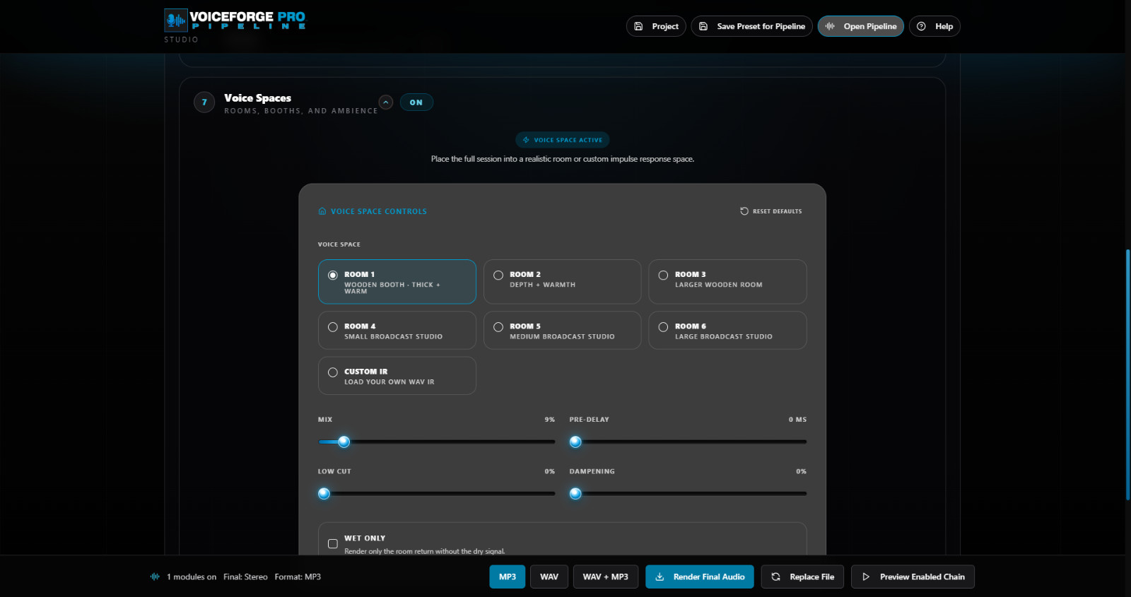 VoiceForge PRO Pipeline High-End Podcaster Processing + Batch Audio Rendering