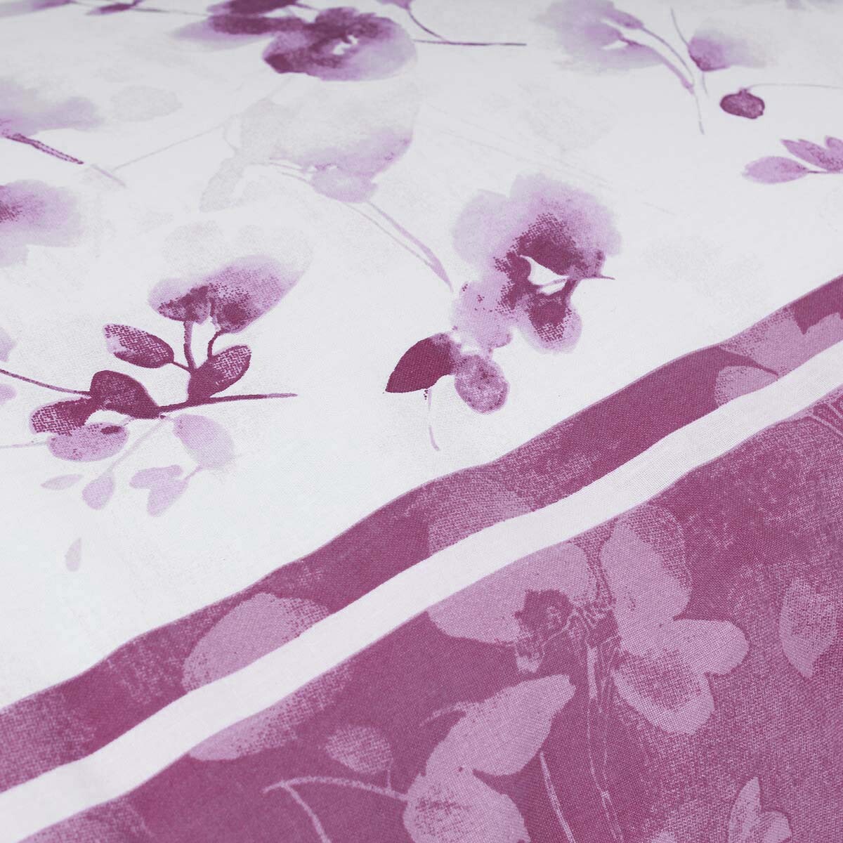 Cotton Double Bed Sheet Set 2 Pillowcases Envelope Closure Floral Fancy