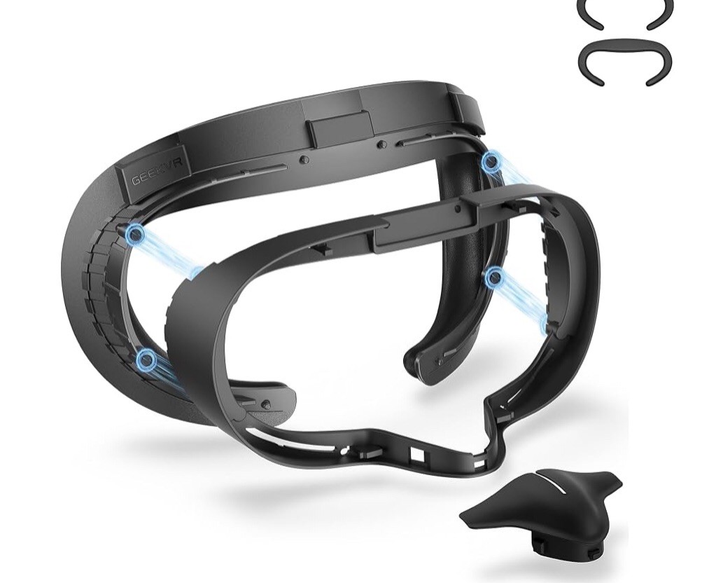 GEEKVR Facial Head Strap Black for Meta Quest 3S VR Headset X004R1MAVW