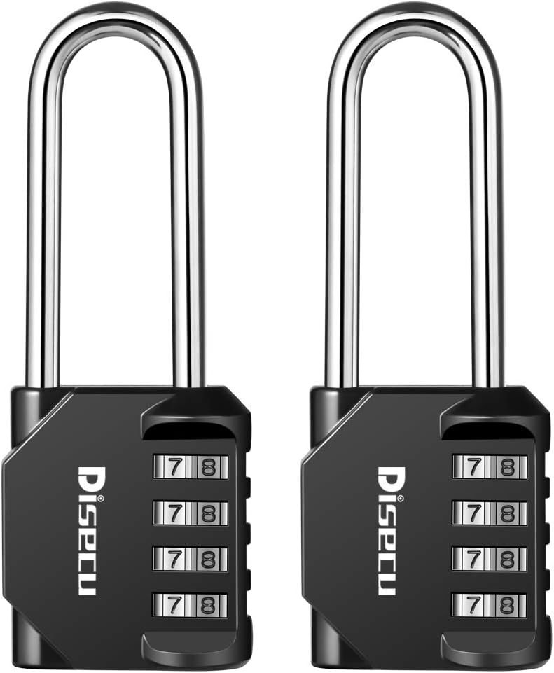 Candado de combinación de 4 dígitos con grillete de 2,6 pulgadas de largo para e