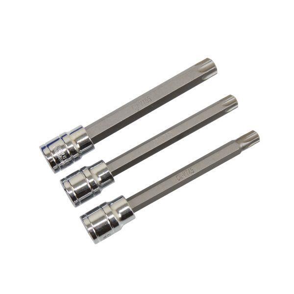 US PRO 8pc 3/8''dr Star Bit Socket Set, Long Torx Tamper, Security set T25 - T60