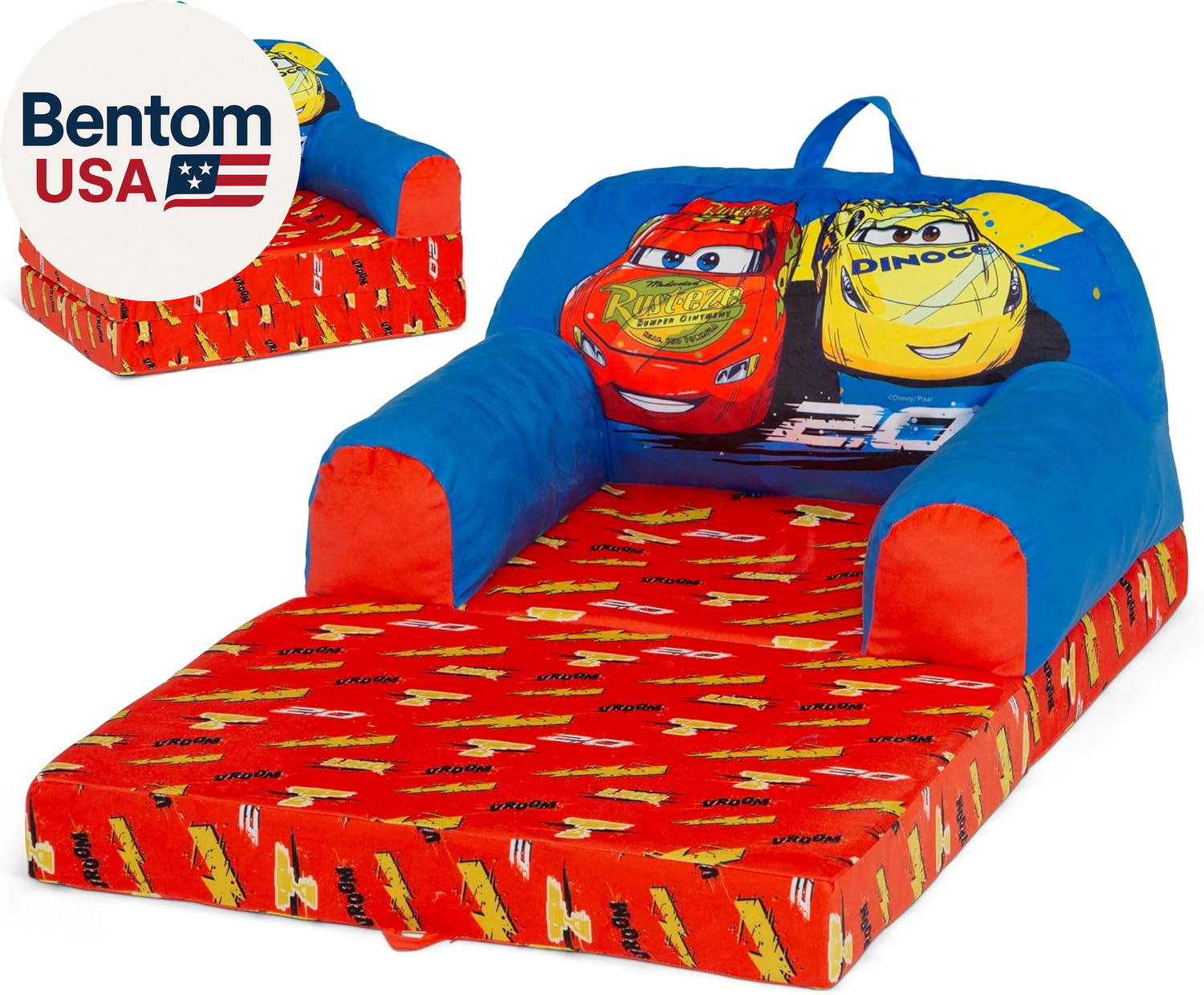 - Cars Cozee Buddy Flip-Out Kids Chair, Blue