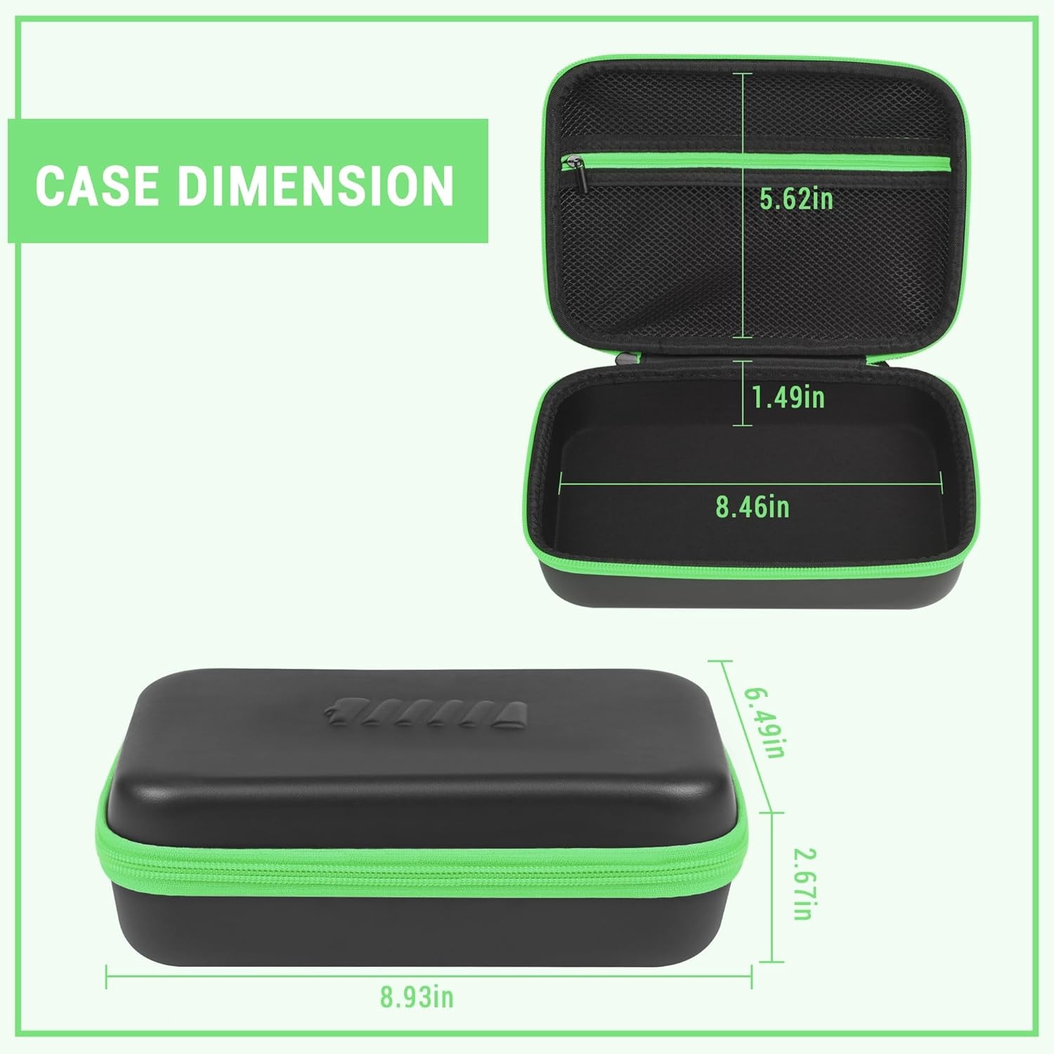 Battery Organizer Storage Case with Tester for AA AAA Button black-green