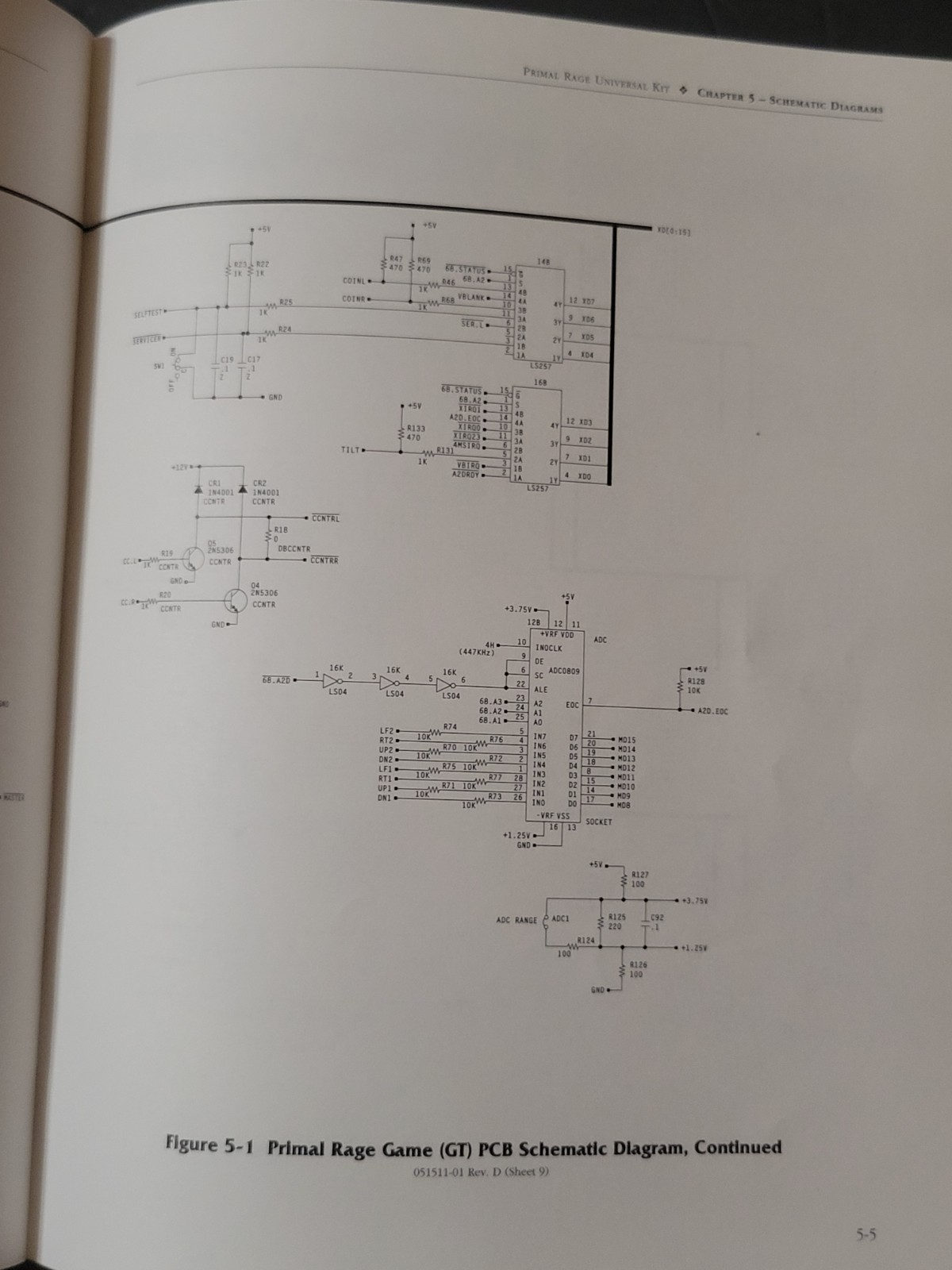 Vintage 1994 Original Atari Primal Rage Arcade Game Operator's Manual Schematics