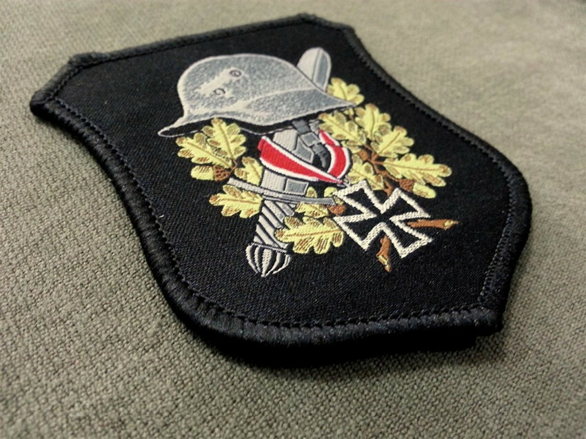 Wehrmacht Iron Cross Panzer Helmet WWII Patch German Army Military