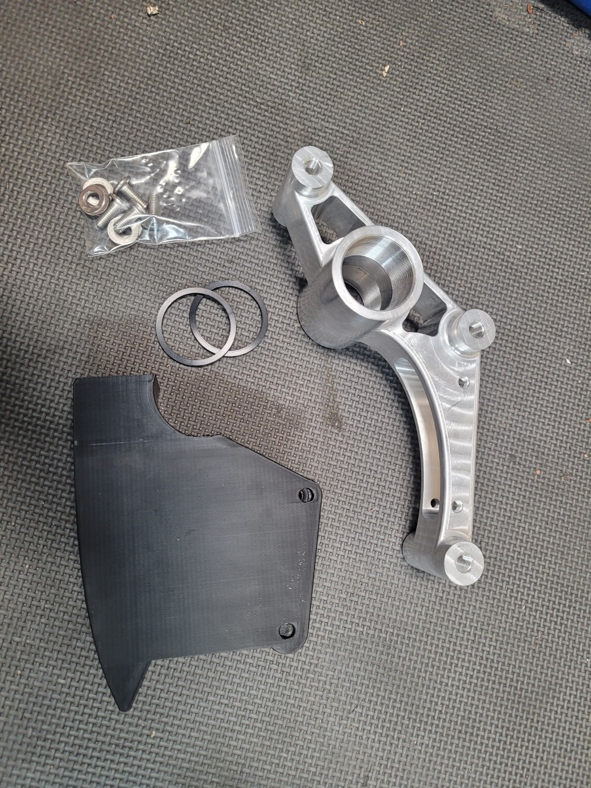 Shimano EP8/EP6/E7000/E8000 to standard crankset adapter WITH bash guard