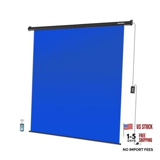 Motorized Pull Down Screen - 78.7" x 86.6" Wider(78.7 x 86.6in) Blue