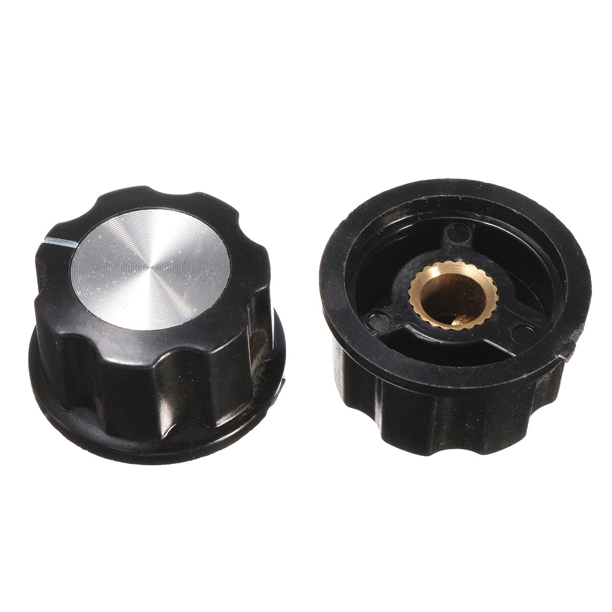 10x Rotary Potentiometer Knobs + Volume Amplifier Dial Hole 6mm Shaft
