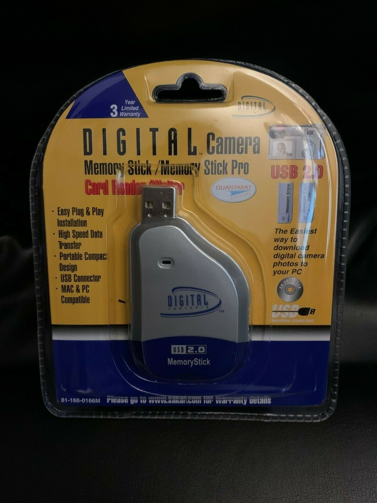 New Digital Concepts Digital Camera Memory Stick Pro Card Reader & Writer