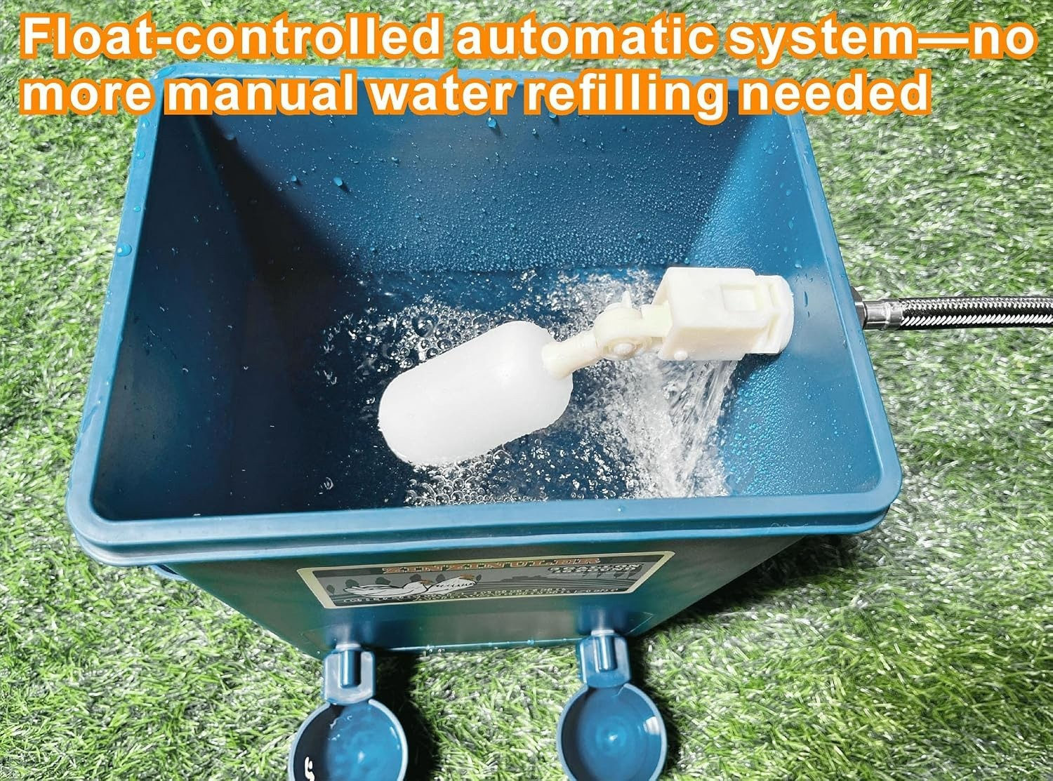 4-Gallon Automatic Chicken Waterer with Float Valve - No Refilling Needed!
