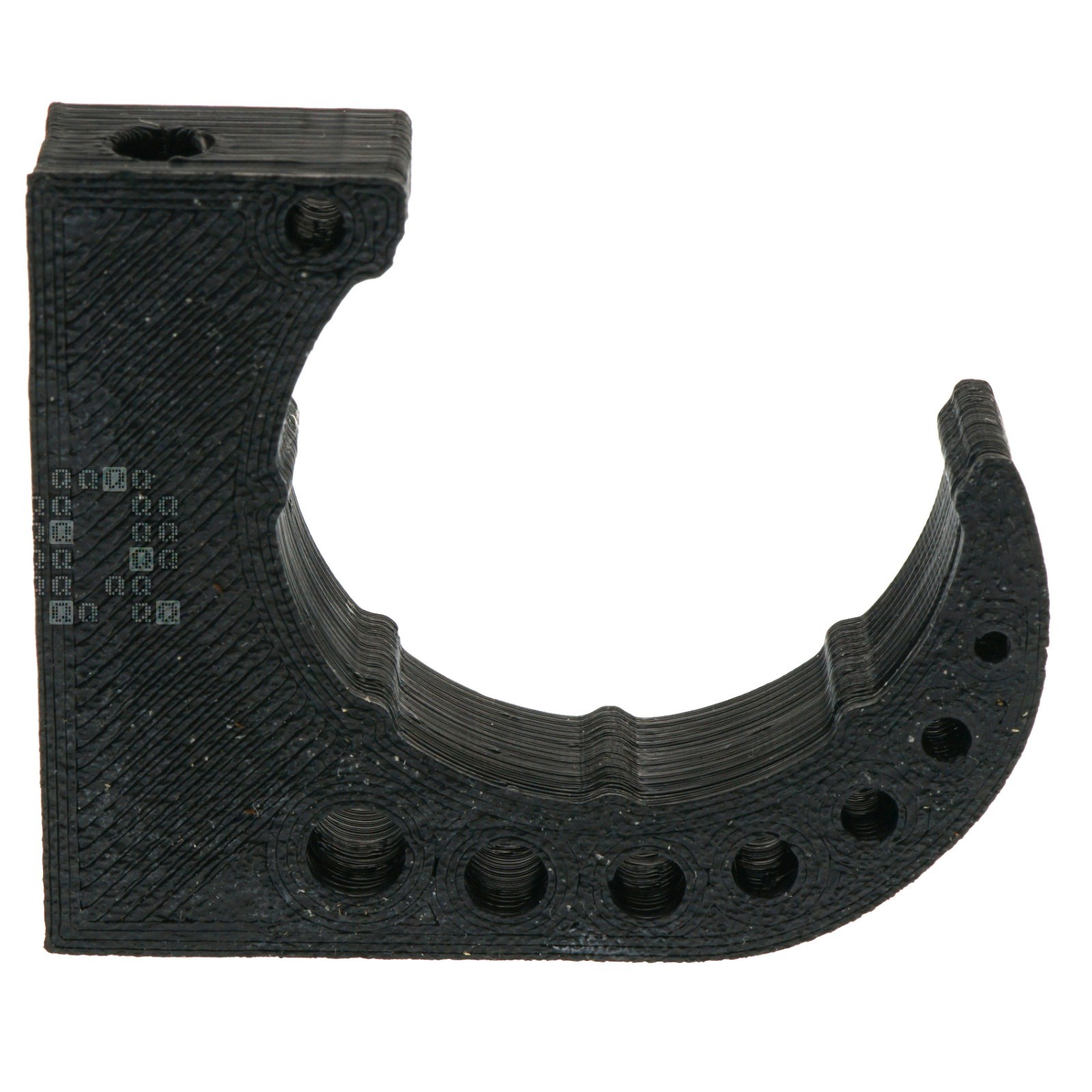Quagmire Repair LLC 3d Printed 1" Screw-Type ENT Tubing Clamp, Black Nylon CF