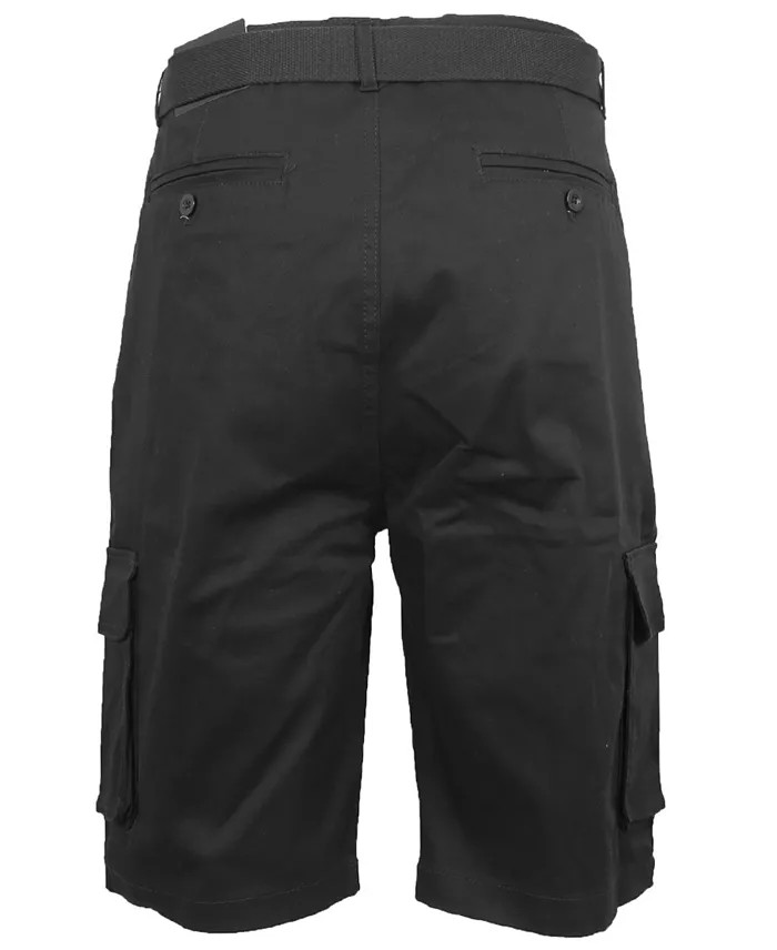 BLU ROCK MEN'S FLEX STRETCH CARGO SHORTS - 38 - BLACK