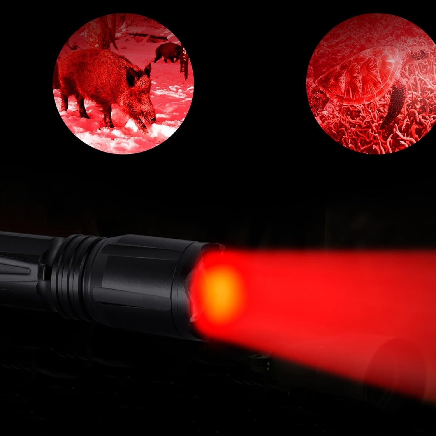 Lightweight Zoomable RGBW LED Flashlight - Perfect for Adventures & Night Vision