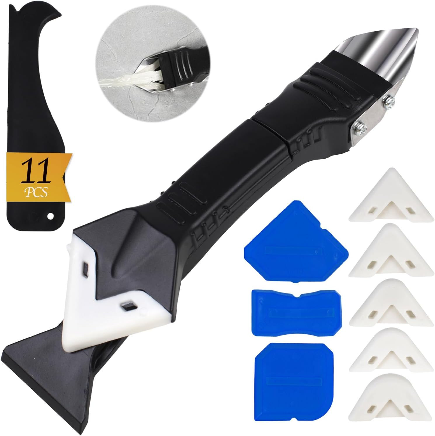 11Pcs Silicone Caulking Tools 3 In1 Grout Removal Tool Grout Remove Scraper | 5