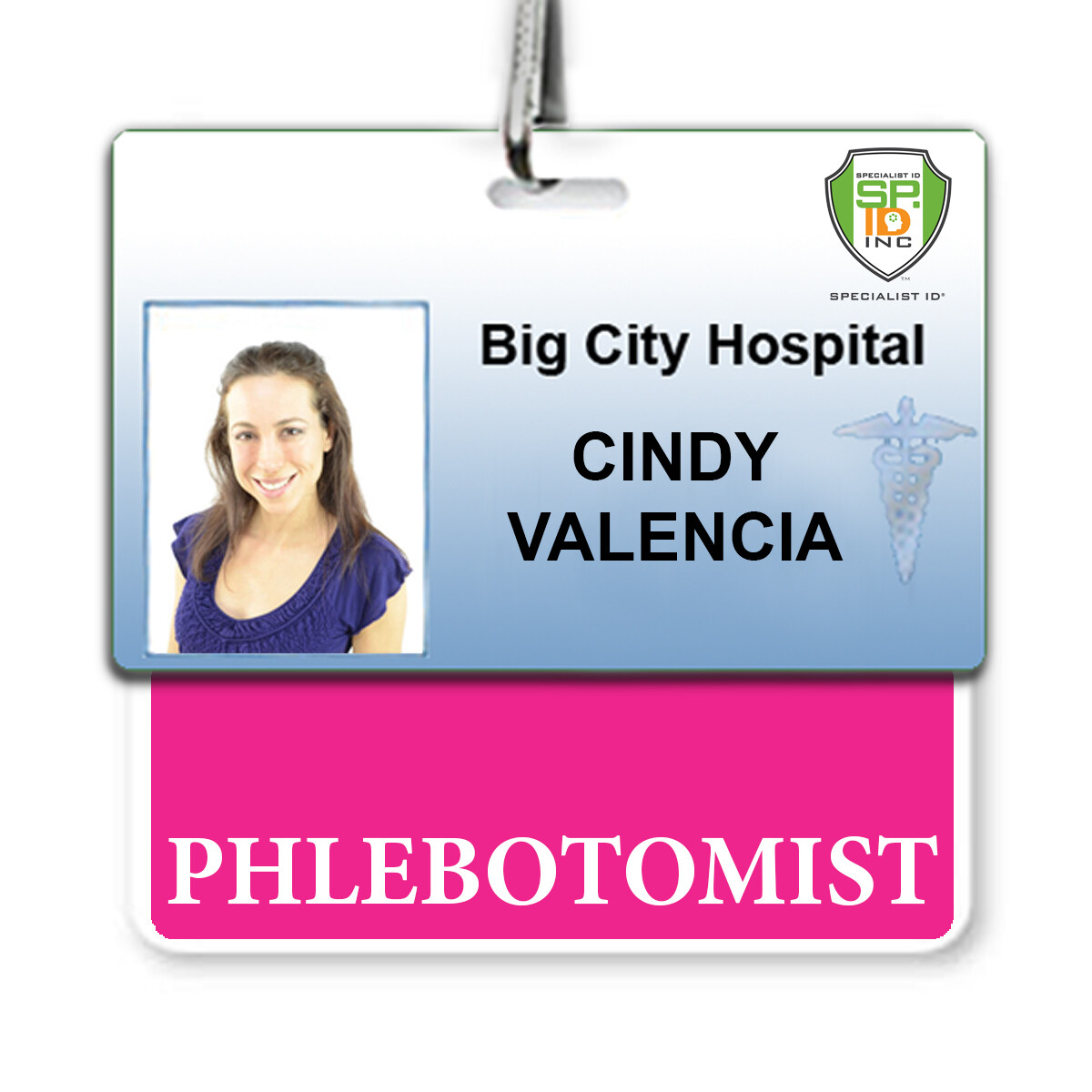 PHLEBOTOMIST Badge Buddy - Horizontal - Hospital ID Card Buddies Phlebotomists