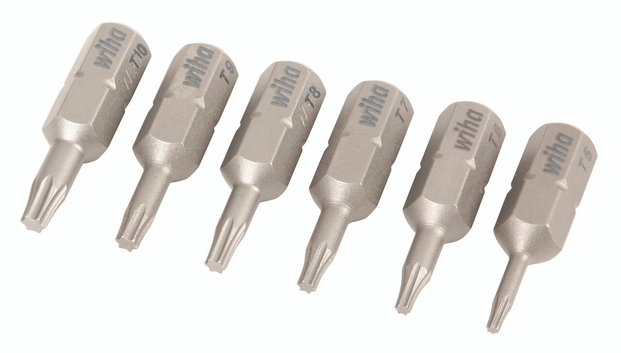 Wiha 71570 6 Piece Torx Insert Bit Set - T5 - T10 x 25mm
